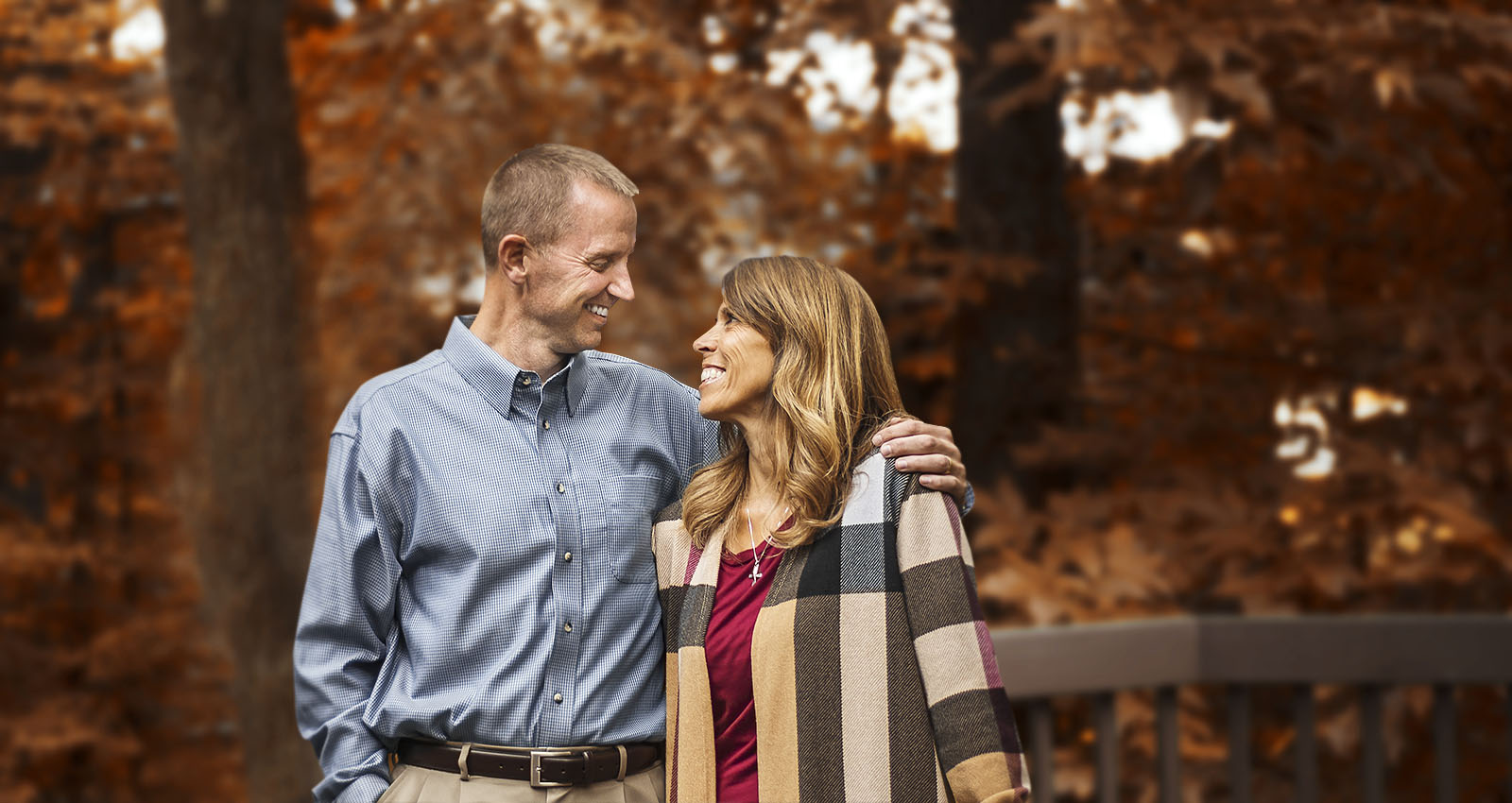 Brad Davis and his wife Julie together.